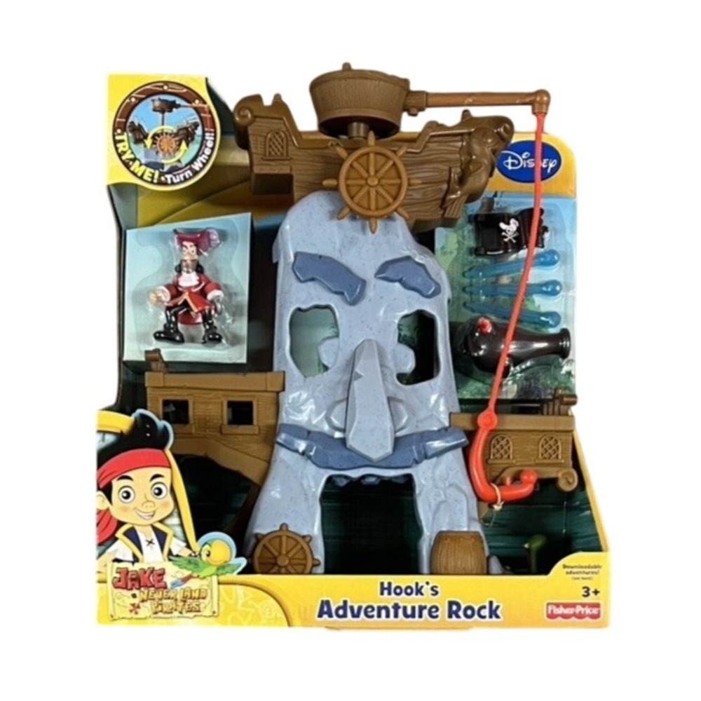 Jake Neverland Hook's Adventure Rock Playset Disney Fisher‎ Price Pirates New